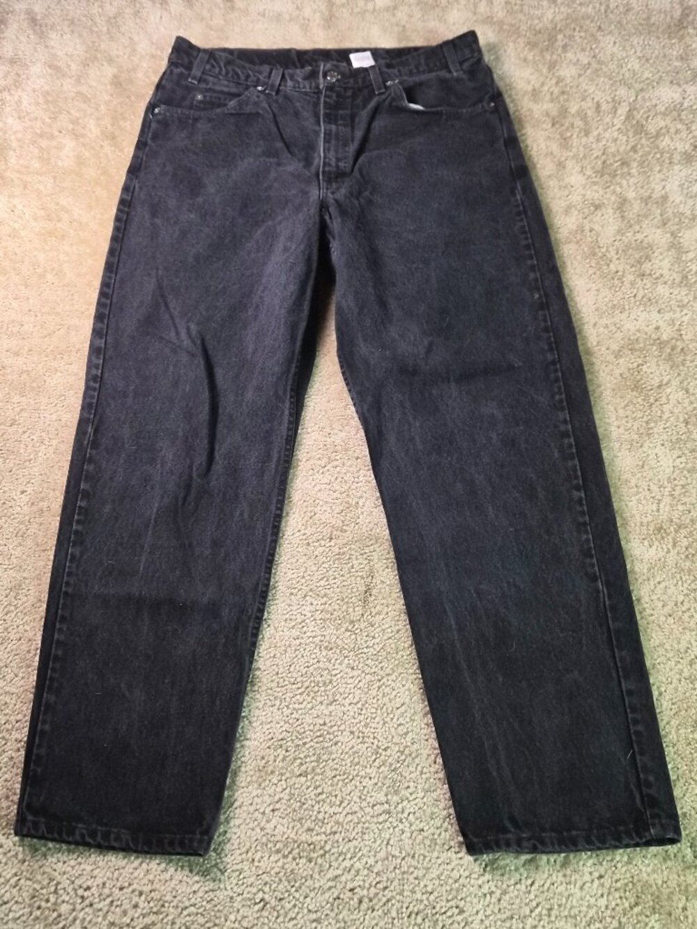 Vintage 90s Levis 550 Jeans Men’s Size 38X30 Black Orange Tab Relaxed Fit G395